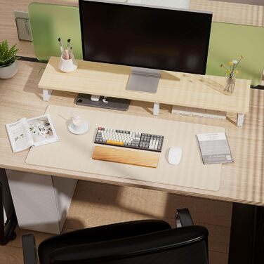 Підкладка для столу Aothia з натурального корку та PU-шкіри, 65x35 см, бежева