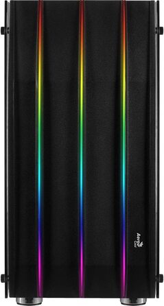 Ігровий корпус AeroCool KLAW ATX, загартоване скло, RGB підсвітка, 3 RGB вентилятори, чорний