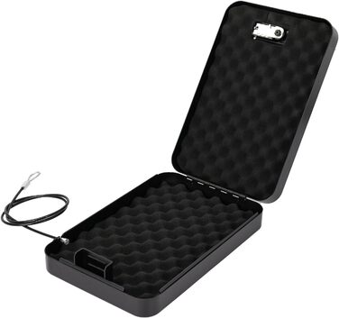 Сейф з кодовим замком HMF 316-02 | Переносний сейф, захисний бокс | 29 x 19 x 6,5 см, чорний