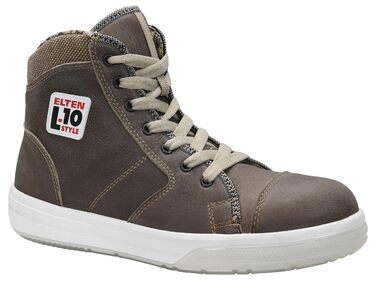 Робочі черевики ELTEN EMOTION ESD S3 для чоловіків, шкіряні, з металевим носком, легкі, спортивного стилю, коричневі, розмір 45