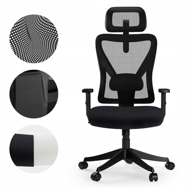 Офісне обертове крісло Sense7 Tone, оббивка з тканини, регульована висота