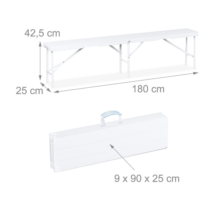 Relaxdays 3-piece folding beer garden set