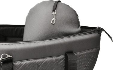 Сумка-переноска для собак та котів | Сумка-переноска на плече для тварин до 15 кг | Чорний колір, матеріал: штучна замша (вельвет), розмір L