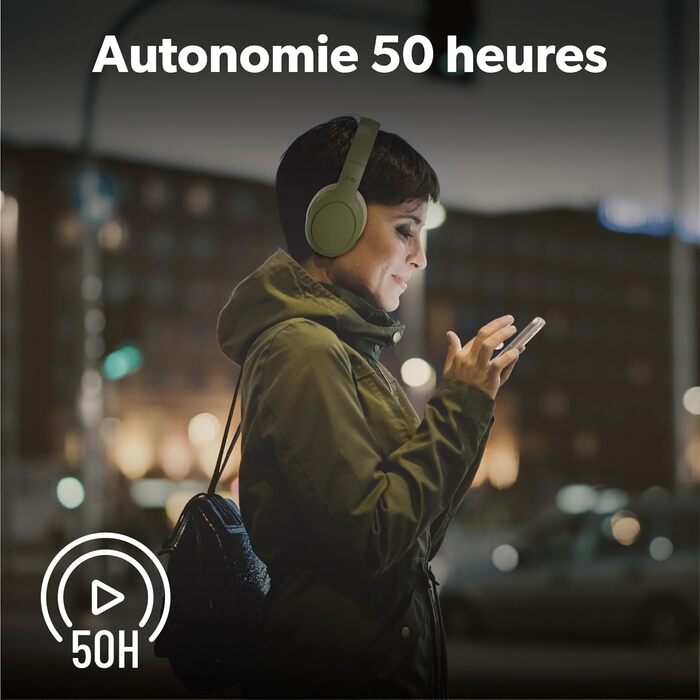 Бездротові навушники T'nB, складні, з пасивною шумоізоляцією, Bluetooth, стерео, мікрофон, до 30 годин роботи, зелені