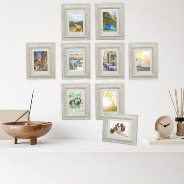 Relaxdays 10-Piece Picture Frame Set - 5x7 Inch