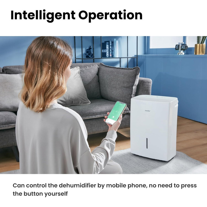 Зволожувач повітря Comfee MDDP-50DEN7 - 50л/24г, для приміщень до 100м², з таймером та великим баком