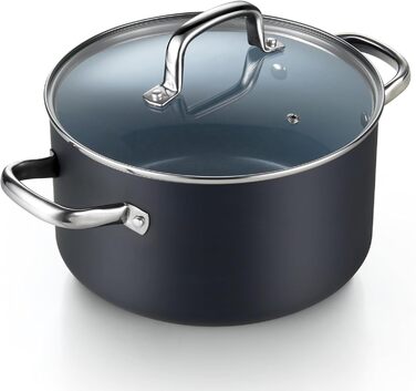 Набір посуду Cook N Home 10 предметів з антипригарним покриттям, сірий (кераміка)