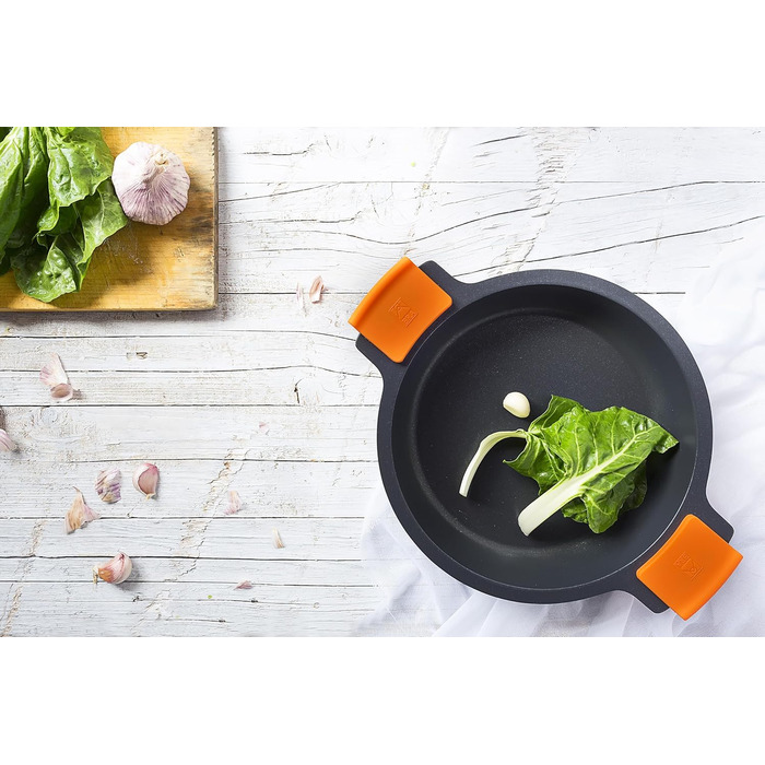 Каструля BRA Efficient Pot 28 см, висока, чорна, алюміній з антипригарним покриттям