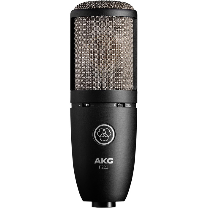Мікрофон AKG P220 - студійний, велика мембрана, універсальний, чорний