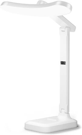 LED лампа настільна з регулюванням яскравості та 3 кольоровими температурами, LCD-дисплеєм. Захист очей, без мерехтіння, для офісу, спальні та дитячої кімнати.