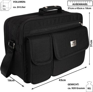 EAAKIE Bag Work Bag Shoulder Bag Flight Attendant Bag Men's Bag Black XXL