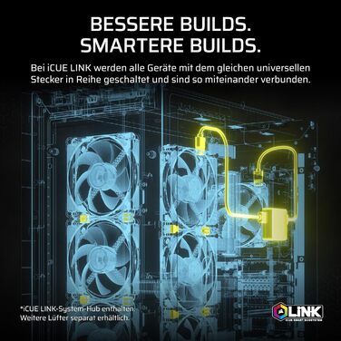 Система водяного охолодження Corsair iCUE LINK Titan 240 RX RGB для CPU - 240 мм AIO з 2 вентиляторами RX120 RGB, сумісна з Intel LGA 1851/1700, AMD AM5/AM4, з iCUE LINK Hub (Чорний)