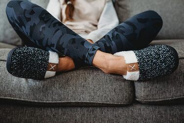 Тапочки зимові Mishansha для чоловіків та жінок, утеплені, з підкладкою з меморі-піни, плюшеві, чорні, 44/45 EU