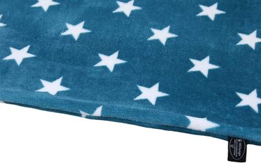 Німецька ковдра для собак, 65 x 95 см / 95 x 135 см, плюшевий, для літа, миється, можна сушити в сушильній машині (Стерн, Petrol)