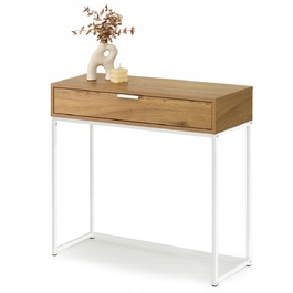 Консольний столик Mebel-Partner, білий/дуб матовий, 80 x 76,5 x 28 см