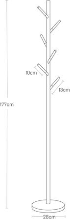 Yamazaki 2814 Plain Wardrobe, white, steel/wood, minimalist, 28 x 28 x 177 cm