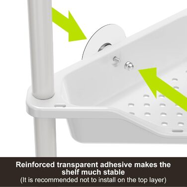 Набір з 4 кутових поличок для душу Orimade, нержавіюча сталь, чорний