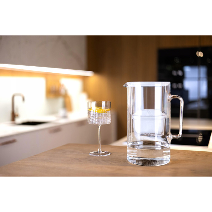 Скляний фільтр-кувшин Wessper D2 BOROSILICATE 3л, білий + фільтр