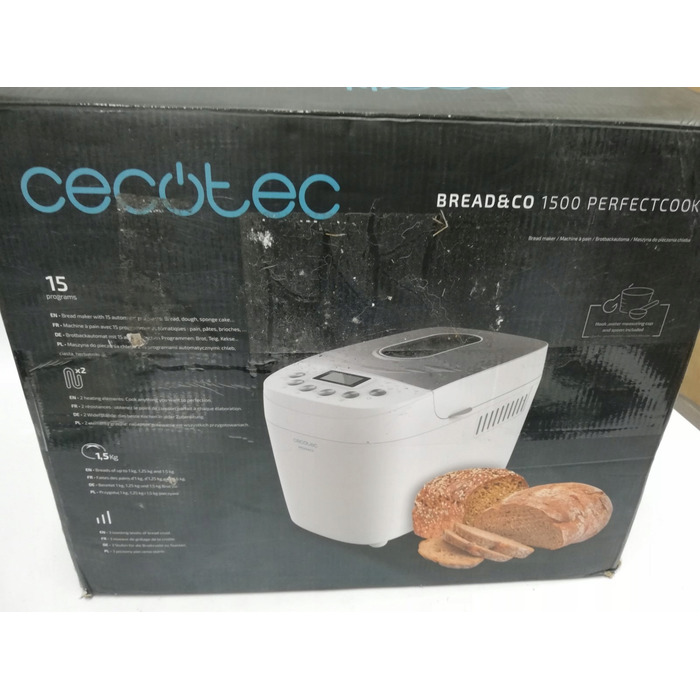 Хлібопічка Cecotec 2229, біла, 850 Вт