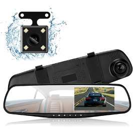 Відеореєстратор Podazz Dashcam Auto - камера для автомобіля з 3-дюймовим IPS екраном FHD 1080P, 170° кутом огляду, нічним баченням, G-сенсором, циклічною записом та детекцією руху, паркувальний режим (блакитний)