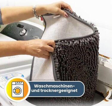 Гігроскопічний килимок для дому та тварин Muddy Mat® з мікрофібри, протиковзний та вологопоглинаючий килим для кухні, ванної та передпокою, сірий, M (76 x 48 см)