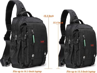 Сумка Nicgid на плече/перехресна, рюкзак для ноутбука 13.3''/14.1'', армійний зелений