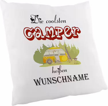 Crealuxe Decorative Cushions 'The Coolest Campers Have a Wish Name' Personalized, Sofa Cushion, Cotton Cushion