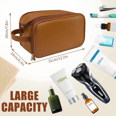 Gloppie велика косметичка-несесер XXL 10 л, водонепроникна, унісекс, для подорожей і кемпінгу, карамельний колір