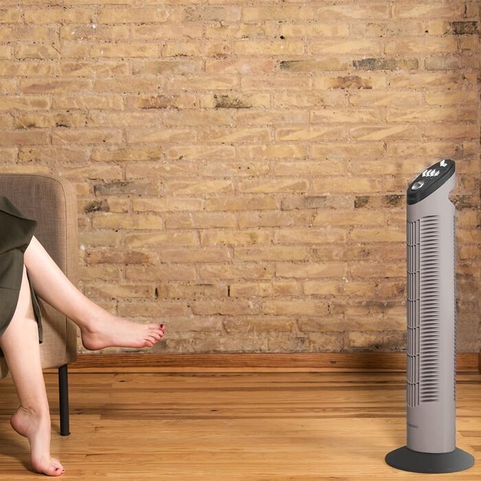 Турбовентилятор Cecotec EnergySilence 9090 Skyline, 76 см, білий, висота 30 дюймів, ручне керування
