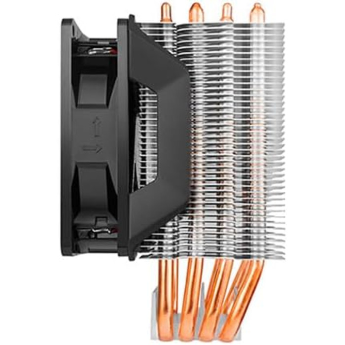 Кулер для CPU Cooler Master H412R з 4 тепловими трубками (180 Вт), 92 мм вентилятор (PWM), сумісний з AMD та Intel
