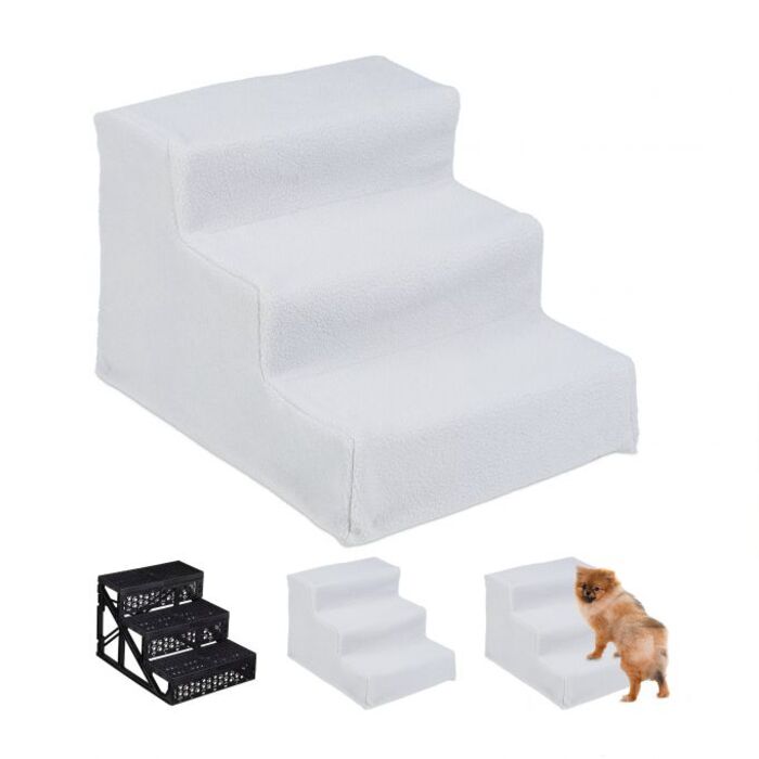 Relaxdays Dog Stairs, 3 Steps