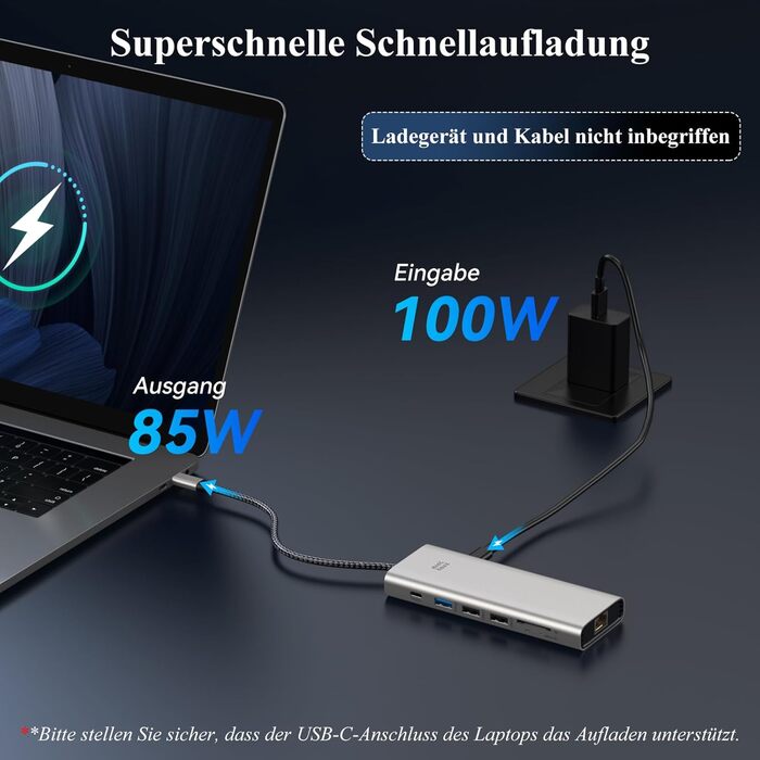 Док-станція Minthouz USB-C для HP, Lenovo, Dell: 12 в 1, 8K@30Hz/4K@144Hz, 4xUSB, 100W PD, 2.5G LAN, SD/TF, 3.5mm, Thunderbolt 3/4