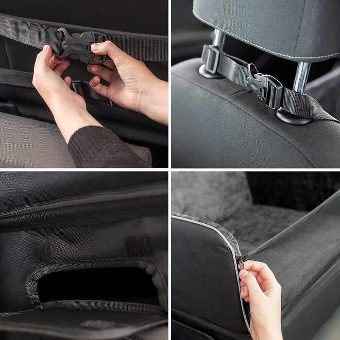 Автокрісло Trixie 1322 для собак, чорне, 45 x 38 x 37 см