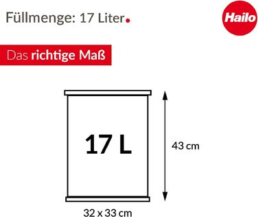 Сміттєвий відро Hailo Öko uno Plus M на 17 л з педаллю та системою Soft Close, сталевий, темно-сірий матовий