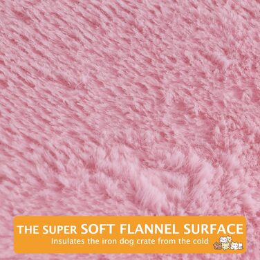 Dog Bed Soft and Warm Mat Dog Cushion Washable Cozy Reversible Pet Sofa Cushion PS085 (106x71 CM, Pink)