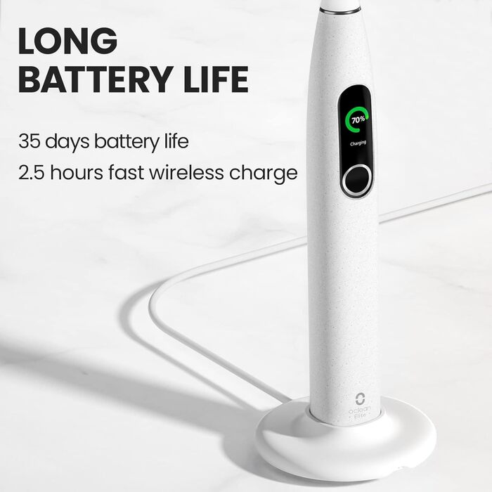 Oclean X Pro Elite: електрична звукова зубна щітка + кейс для подорожей, сірий