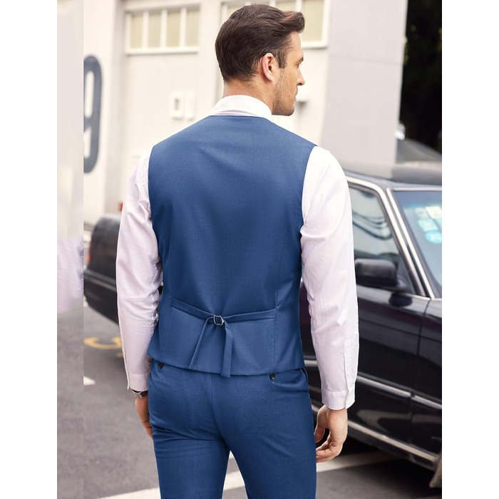 Жилет чоловічий COOFANDY стильний, для весілля та ділових зустрічей, колір Кьонігсблау, розмір 4XL