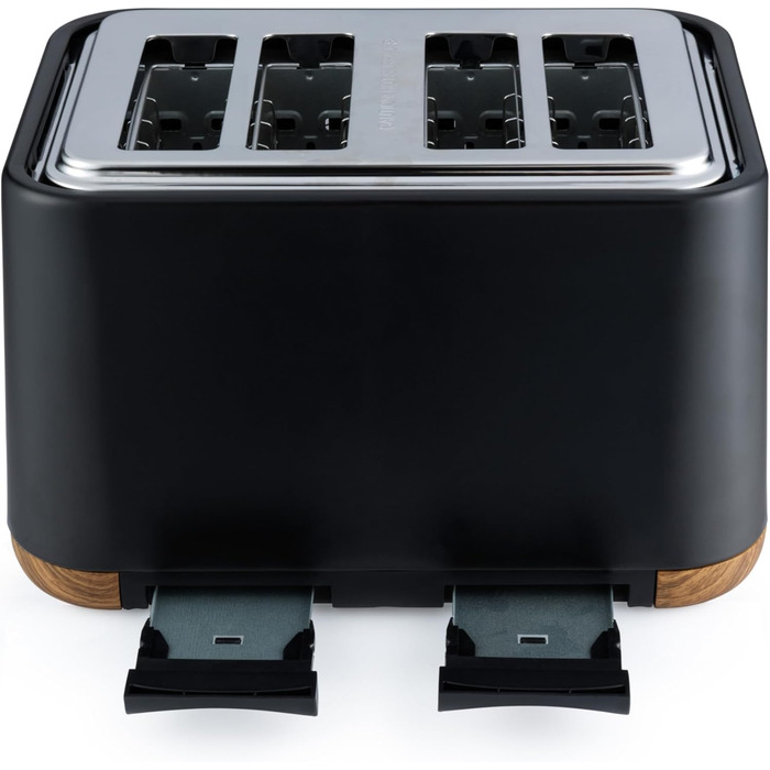 Тостер Salter Toronto 1.7L, 3kW, 360° обертання, фільтр від накипу, дерев'яний дизайн, бездротовий, захист від сухого кипіння, автовимкнення, контролер Otter, чорний