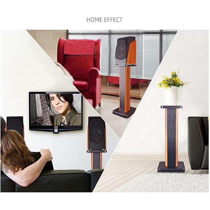 Підставка для акустики Suuiwau з деревною текстурою, універсальна, для домашнього кінотеатру, 60 см