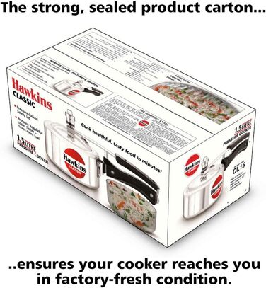 Швидковарка Hawkins Classic CL40 з алюмінію, 4 л, компактна, срібна