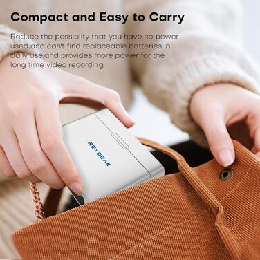 Акумулятор та зарядний пристрій для DJI Osmo Action 5 Pro/4/3: 2 шт. акумулятори, швидка зарядка PD, 2100 mAh