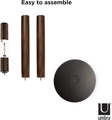 Umbra Flapper Coat Rack – Clothes Rack with 9 Foldable Hooks for Entryway and Office, Wood, White, 57.2 x 57.2 x 165.1 cm, White (Black/Walnut, Single)