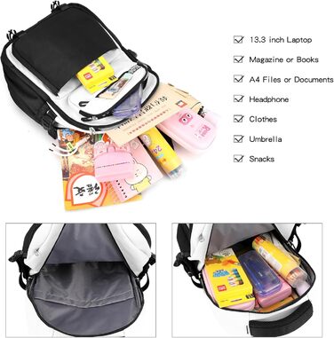 Шкільний рюкзак JANSBEN: водонепроникний, для підлітків, з відділенням для ноутбука, 30L, нейлон, коричневий