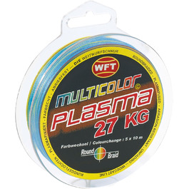 Плетена волосінь WFT Plasma Multicolor 300 м, 0,14 мм, 18 кг
