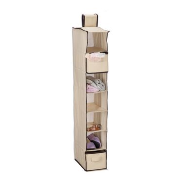 Relaxdays Hanging Shelf Clothes Rack with 7 Compartments