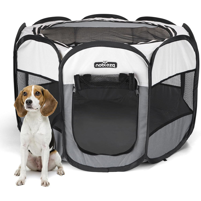 Клітка-забігальня для цуценят Nobleza: складана клітка для собак, кроликів, котів (92x92x58 см)