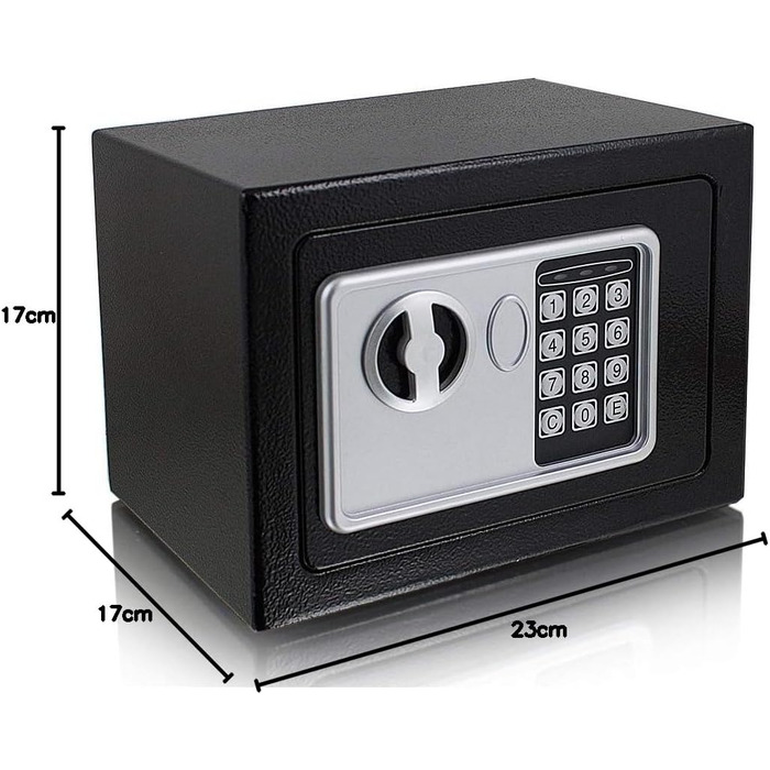 Електронний мінісейф Safe Tresor для стін, меблів, готелів (чорний)