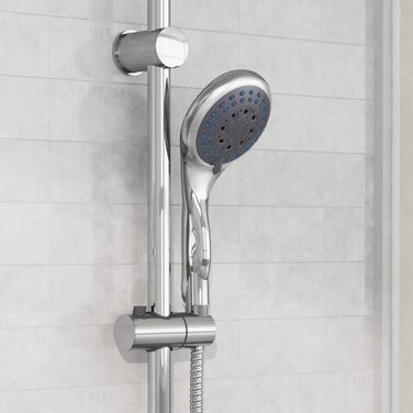 Душовий набір EISL PARMA DX5082CSB, душова стійка 70 см, лійка з 8 режимами, шланг і тримач, хром