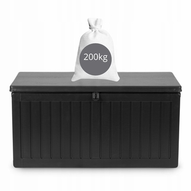 Садовий бокс із пластику, 270 л, чорний