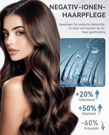 Іонізатор для волосся Föhn, 1800W, з насадкою-дифузором, 3 режими температури, безліч налаштувань швидкості, портативний фен (блакитний)